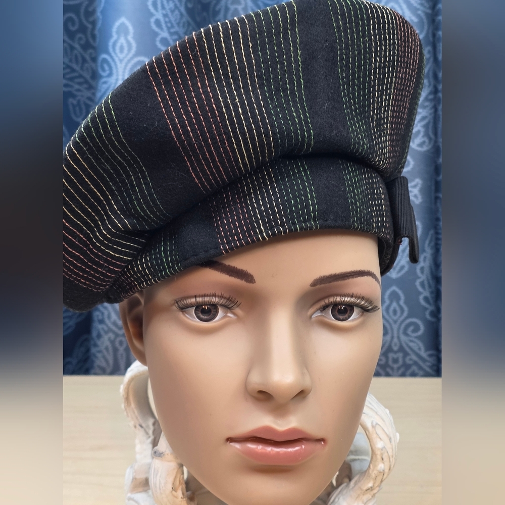 Vintage New York Creation Cap/Hat With A Geometric Embroidery Wearable Art